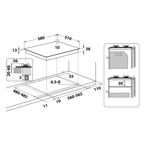 Поверхность газовая WHIRLPOOL TGML 661 IX