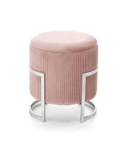 Пуф HALMAR CRICKET светло-розовый/хром