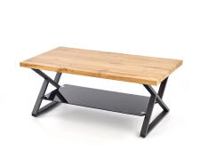 Стол журнальный HALMAR XENA PROSTOKAT натуральный дуб/черный, 110/60/45