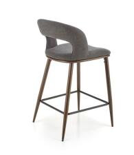 Стул барный HALMAR H114 серый/ореховый