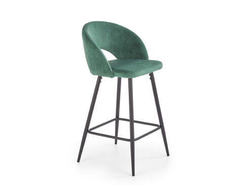 Стул барный HALMAR H96 темно-зеленый/черный