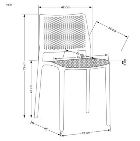 Стул HALMAR K514 оранжевый