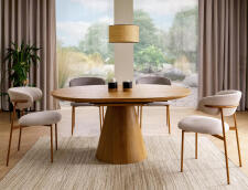 Стол обеденный SIGNAL ANGEL II дуб/дуб 120-160/120