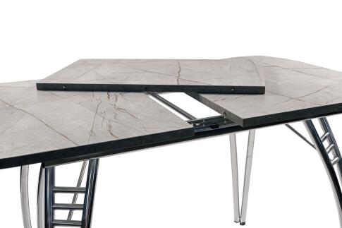 Стол ВВР Раздвижной пластиковый Каспий серый/Паук, 110-150/70