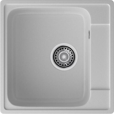 Кухонная мойка GRANFEST QUARZ Z-48 серый + сифон