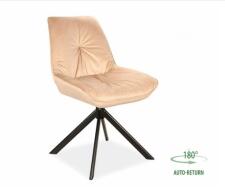 Стул SIGNAL BOOGIE I Velvet Bluvel 28 бежевый/черный мат, поворотный