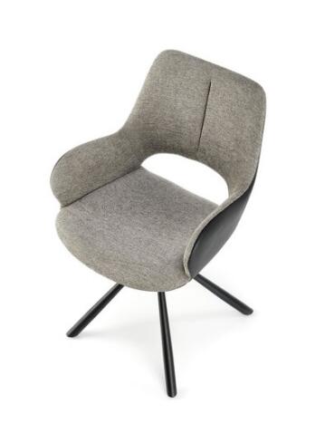 Стул HALMAR K494 серый/черный, поворотный