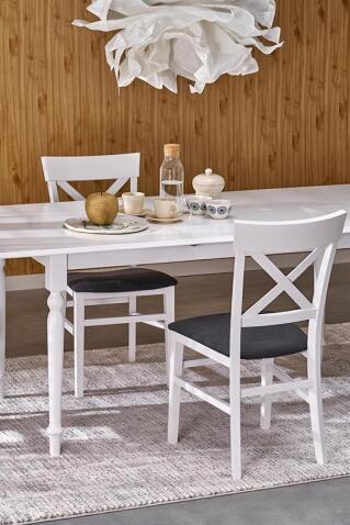 Стол обеденный HALMAR NELSON белый/белый 160-200/90