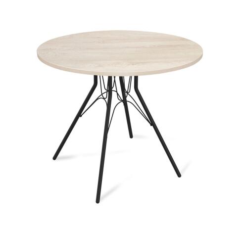 Стол Sheffilton SHT-TU34-P/ЛДСП 80 черный муар/дуб беленый