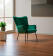 Кресло HALMAR CASTEL темно-зеленый/черный