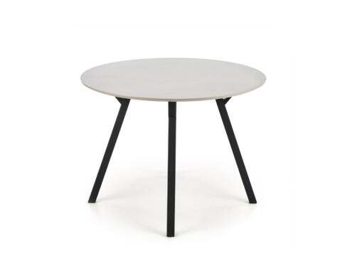 Стол обеденный HALMAR BALROG OKRAGLY светло-серый/черный 100