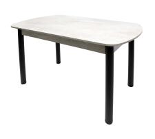 Стол ВВР ЛДСП Камень светлый/прямое черный 110/70