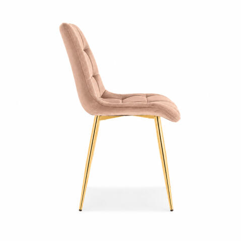 Стул SIGNAL CHIC Velvet Bluvel 28 бежевый/золотой