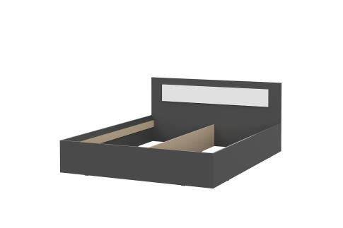 Кровать NN Мебель (МС Дольче К) Графит/Белый, 160/200