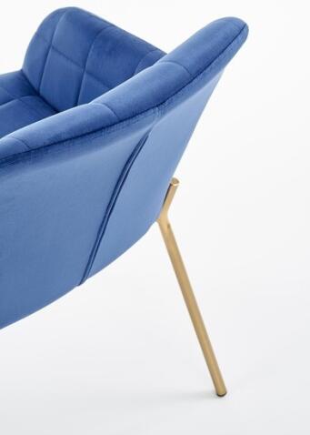 Стул HALMAR K306  синий/золотой