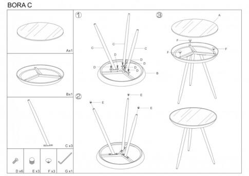 Стол журнальный SIGNAL BORA C зеркальный/хром, 41/46