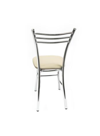 Стул ВВР Трио ваниль/хром, экокожа