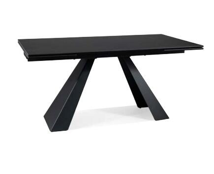 Стол обеденный SIGNAL SALVADORE Ceramic Sahara Noir черный/черный мат 160-240/90