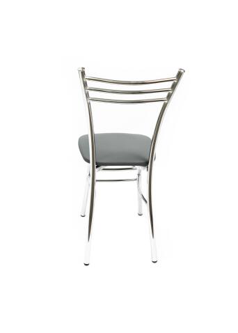 Стул ВВР Трио серый/хром, экокожа