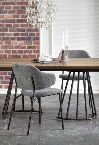 Стул HALMAR K497 светло-серый/черный