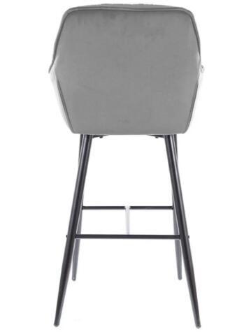 Стул барный SIGNAL CHERRY H-1 Velvet Bluvel 14 серый/черный