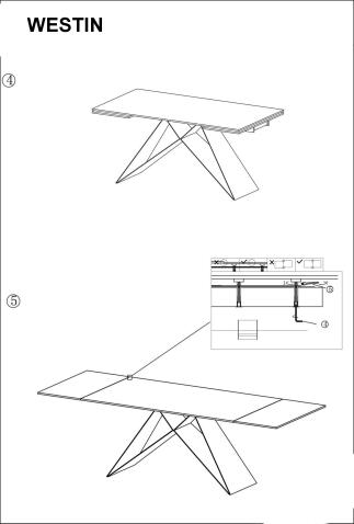Стол обеденный SIGNAL WESTIN черный матовый 160-240/90