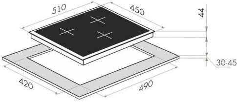 Поверхность электрическая MAUNFELD EVCE.453.D-BK