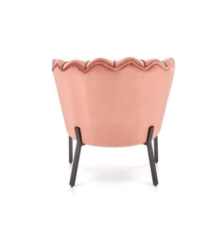 Кресло HALMAR ANGELO розовый/черный