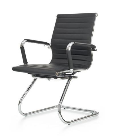 Кресло компьютерное HALMAR PRESTIGE SKID черный/хром