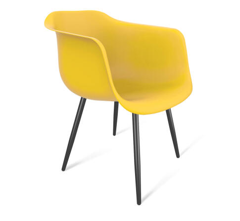 Стул Sheffilton SHT-ST31/S95-1 желтый/черный муар