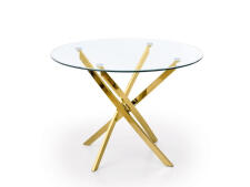 Стол обеденный HALMAR RAYMOND прозрачный/золотой 100