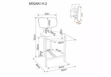 Стул барный SIGNAL MISAKI H-2 t.255 светло-бежевый/орех