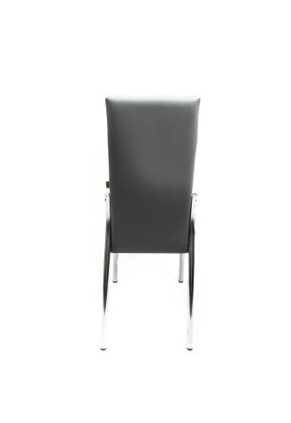 Стул ВВР Прага серый/хром, экокожа