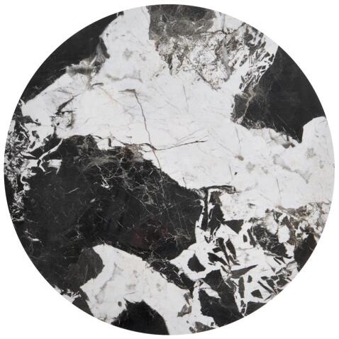 Комплект HALMAR ALEXANDRA (2 стола журнальных) черный мрамор/черный