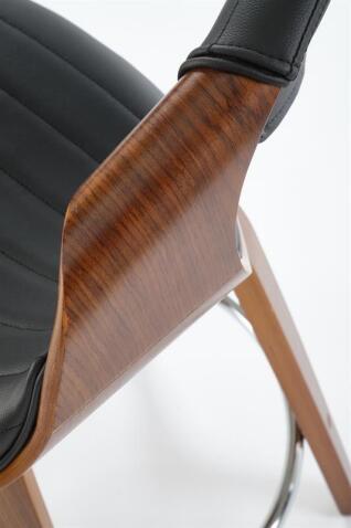 Стул барный HALMAR H123 черный/орех