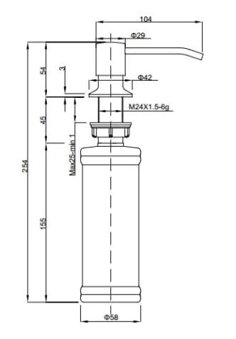 Дозатор GRANFEST Круглый 002 песочный