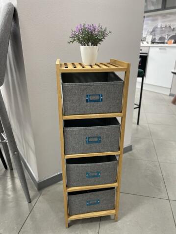 Стеллаж HALMAR REG10 натуральный/серый, 28/26/83