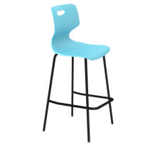 Стул барный Sheffilton SHT-ST58/S29P a5-7 голубой/черный муар
