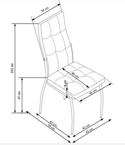 Стул HALMAR K416 серый/хром