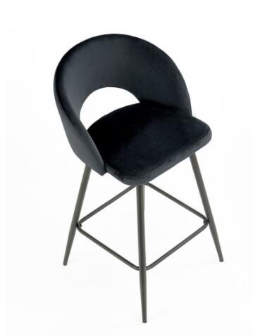 Стул барный HALMAR H96 черный/черный