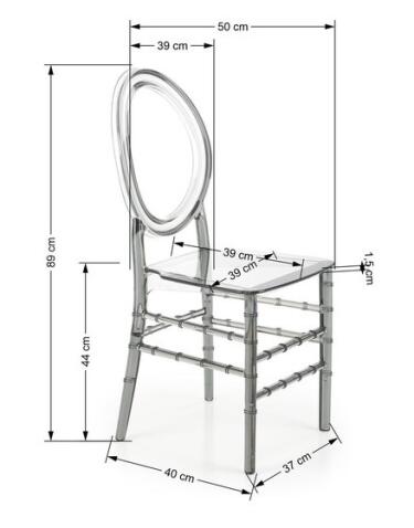 Стул HALMAR K513 дымчатый