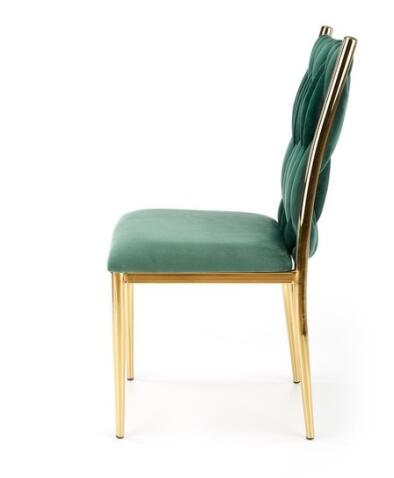 Стул HALMAR K436 темно-зеленый/золотой