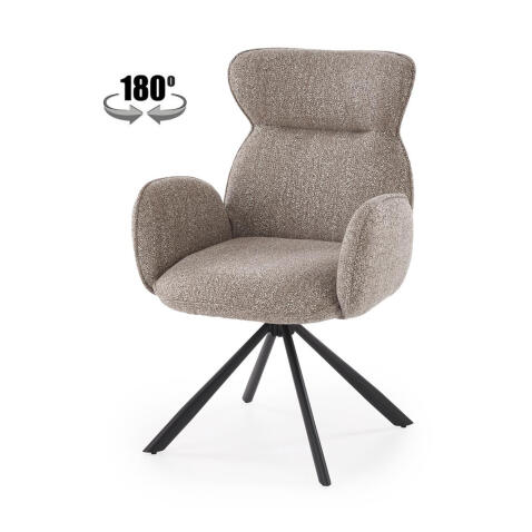 Стул HALMAR K571 темно-бежевый/черный, поворотный