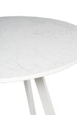 Стол ВВР Элип-2 Мрамор марквина белый/белый профиль