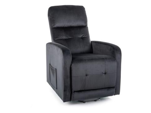 Кресло SIGNAL OTUS II Velvet Bluvel 19 раскладное, черный