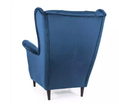 Кресло SIGNAL LADY Velvet Bluvel 86 темно-синий/венге