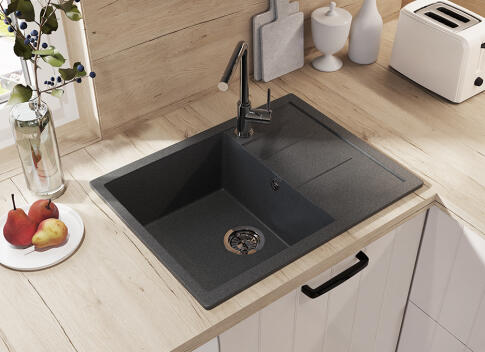 Кухонная мойка GRANFEST QUADRO Q-650L графит