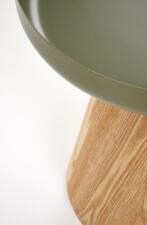 Стол журнальный HALMAR GINA зеленый/натуральный