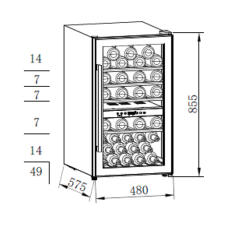 Винный шкаф WEISSGAUFF WWC-49 DB DualZone
