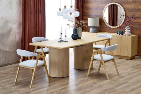 Стол обеденный HALMAR EVEREST дуб натуральный 200-300/100